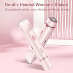 Double Head Shaver & Trimmer - Ipx7 Waterproof Wet & Dry Use (for bikini, underarms, legs, arms, body & face)
