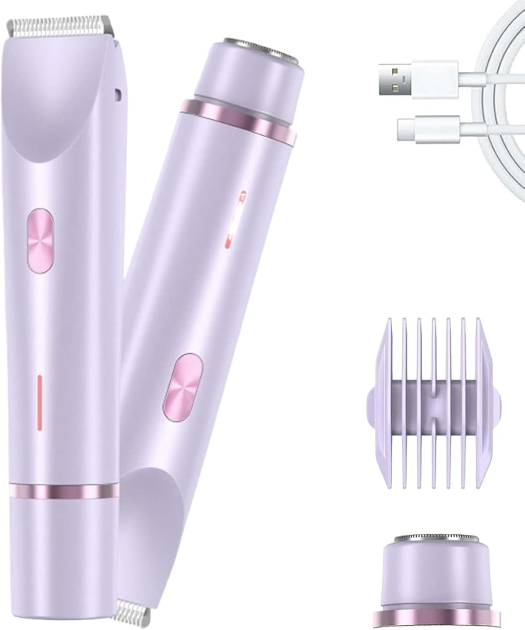 Double Head Shaver & Trimmer - Ipx7 Waterproof Wet & Dry Use (for bikini, underarms, legs, arms, body & face)