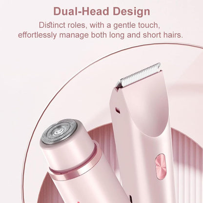 Double Head Shaver & Trimmer - Ipx7 Waterproof Wet & Dry Use (for bikini, underarms, legs, arms, body & face)