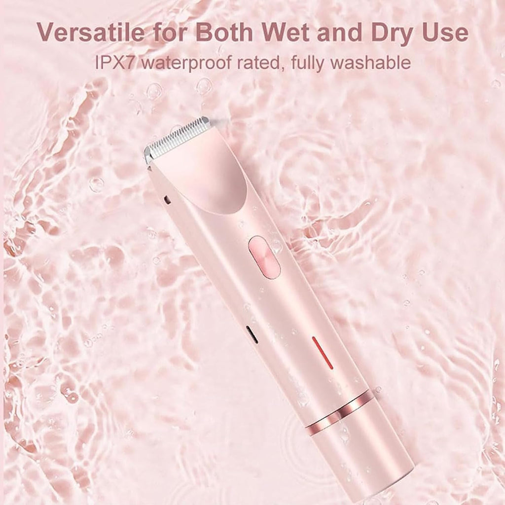 Double Head Shaver & Trimmer - Ipx7 Waterproof Wet & Dry Use (for bikini, underarms, legs, arms, body & face)