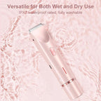 Double Head Shaver & Trimmer - Ipx7 Waterproof Wet & Dry Use (for bikini, underarms, legs, arms, body & face)