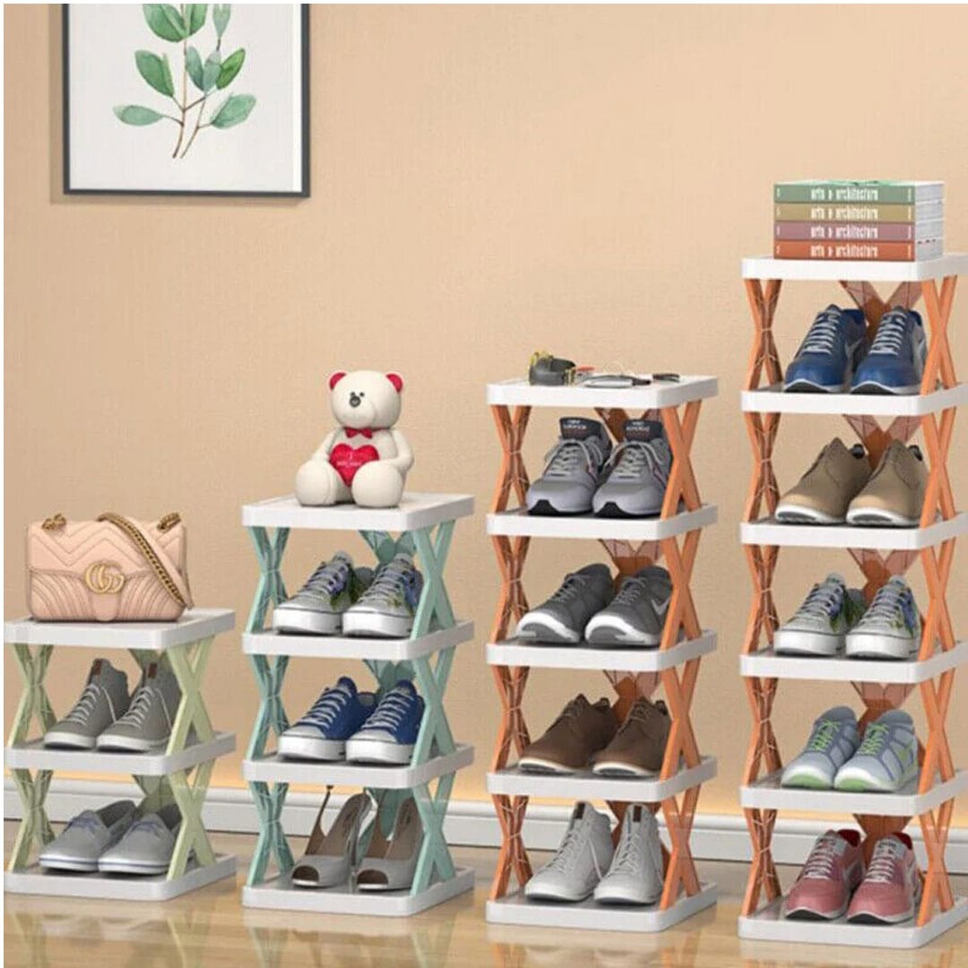 X-Shaped Shoe Rack
